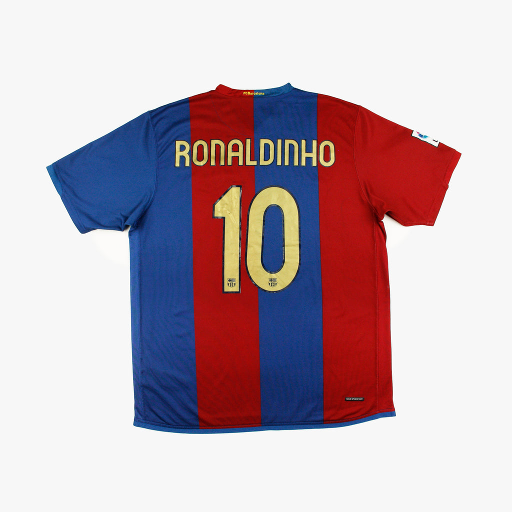 Barcelona 06/07 • Home Shirt • XL • Ronaldinho #10 – Real Vintage