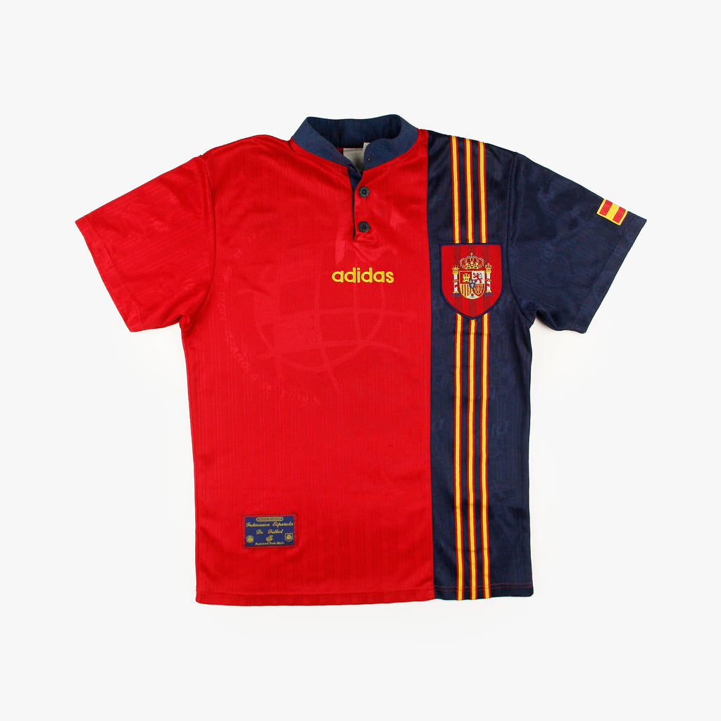 VINTAGE SPAIN スペイン 1996 1998 ユニフォーム　ホーム Spain 96/98 • Home Shirt • S (M) – Real Vintage Football