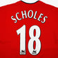 Manchester United 02/04 • Home Shirt • L • Scholes #18