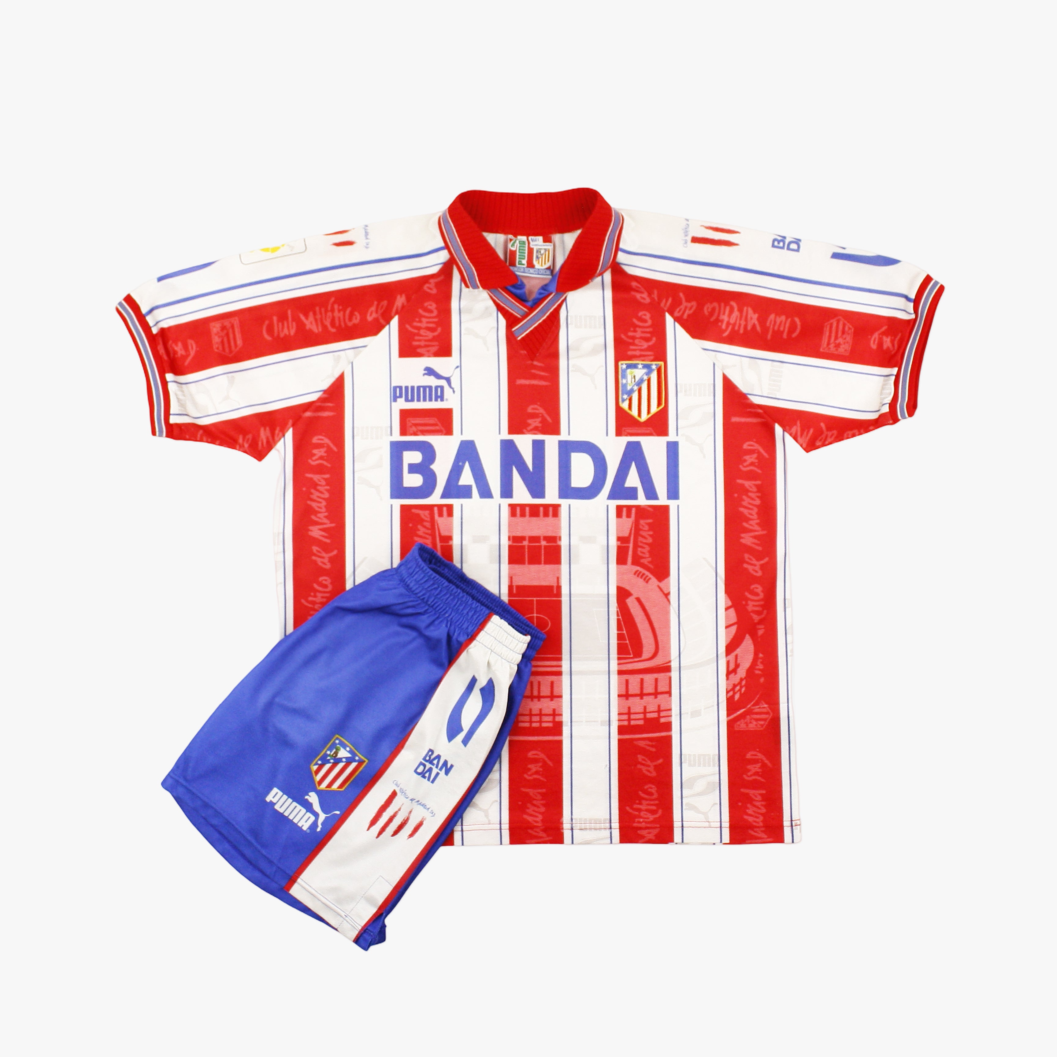 Atlético Madrid 96/97 • Home Shirt + Shorts • M