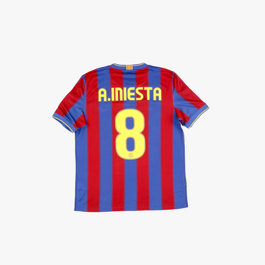 Barcelona 09/10 • Camiseta Local • M • A. Iniesta #8