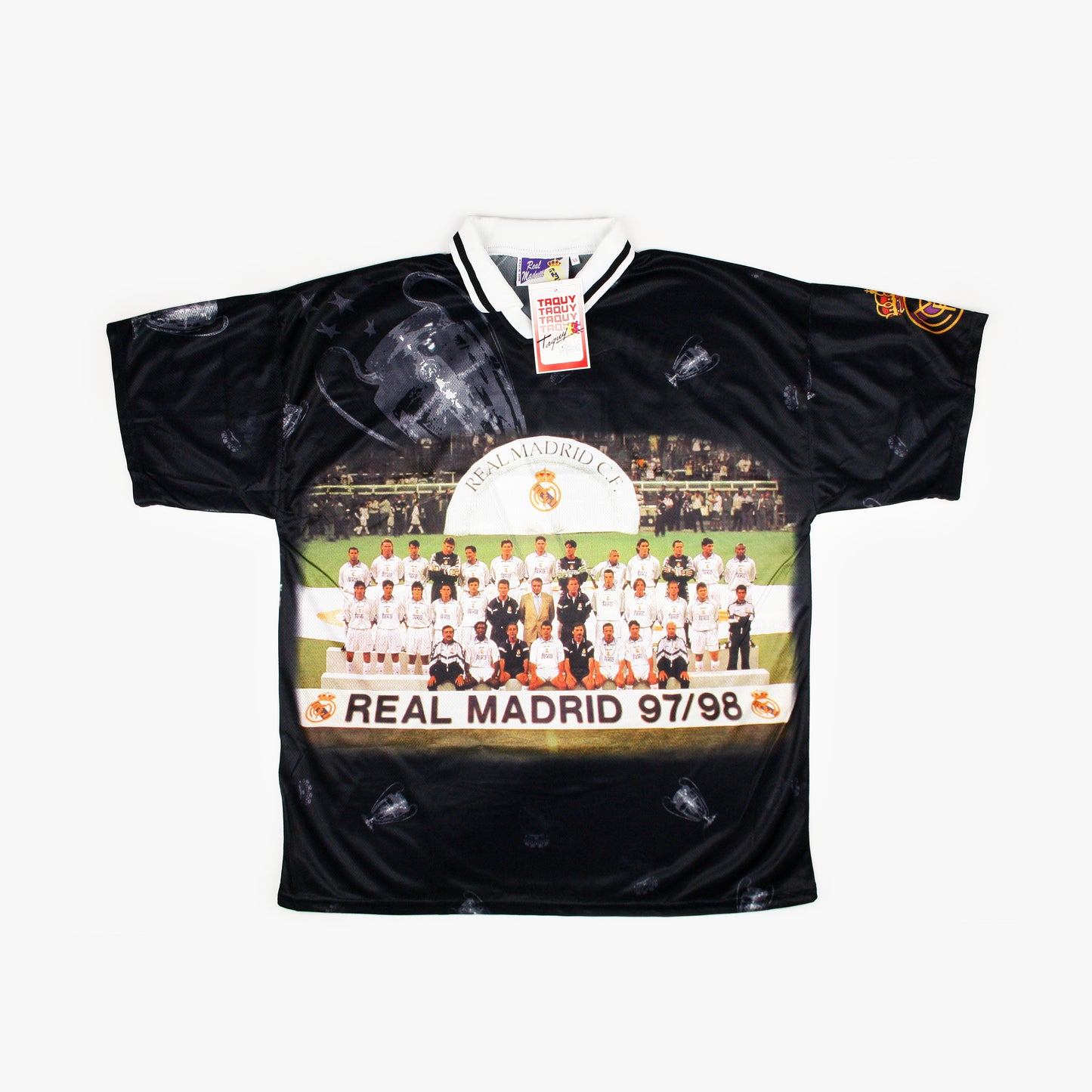 Real Madrid 97/98 • Copa de Europa Mercancía Oficial **Con Etiquetas** • XL