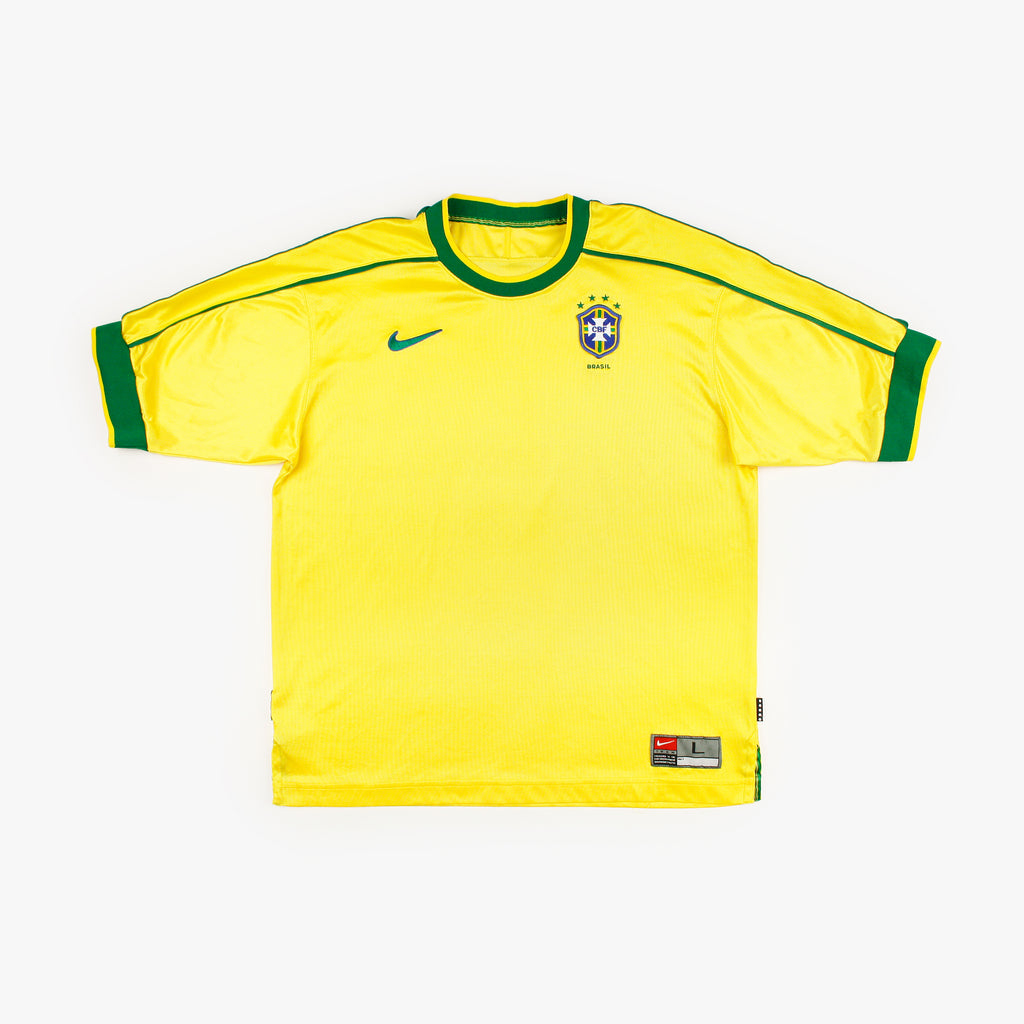 Maillot Brésil Vintage Années 90 - Supporter Manche Courte - Taille L - Jersey Brésilien