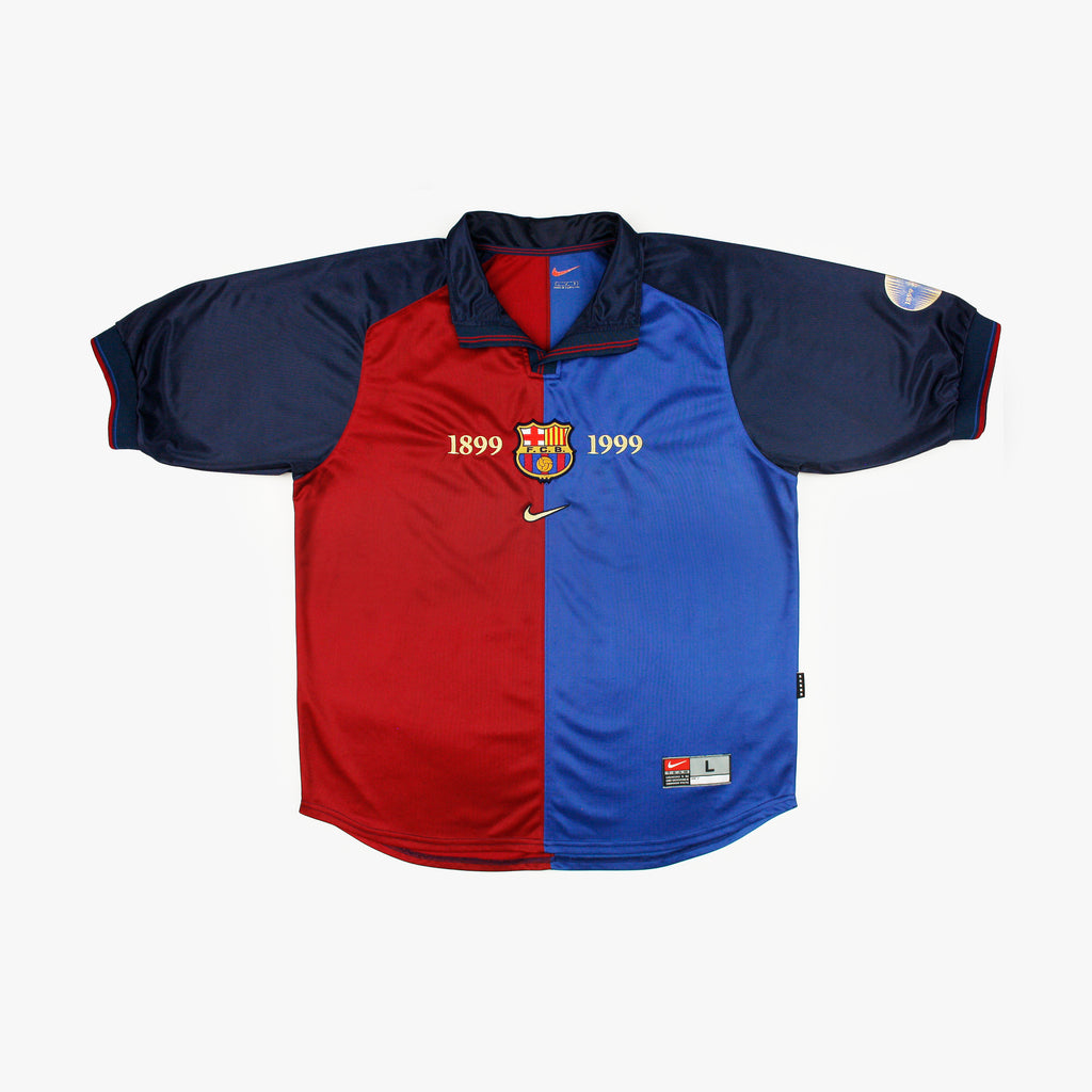Barcelona 99/00 • Centenary Home Shirt • L – Real Vintage Football