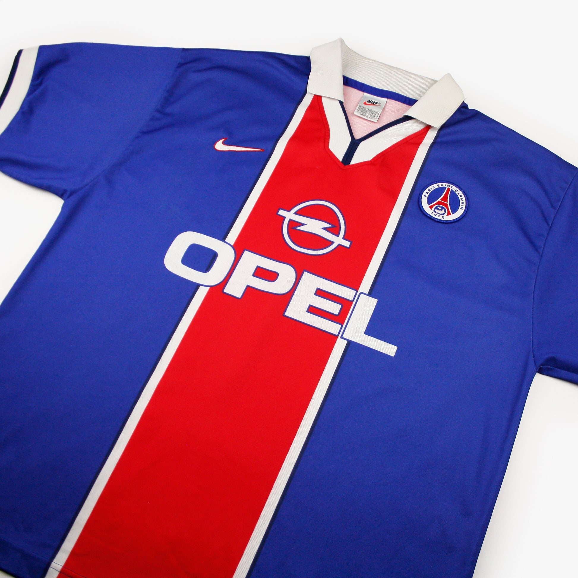 MAILLOT PSG PARIS Saint-Germain Vintage - Nike Opel - Années 98/99 - Taille L EUR 90,00 - FR MAILLOT PSG PARIS Saint-Germain Vintage - Nike Opel - Années 98/99 - Taille L EUR 90,00 - FR