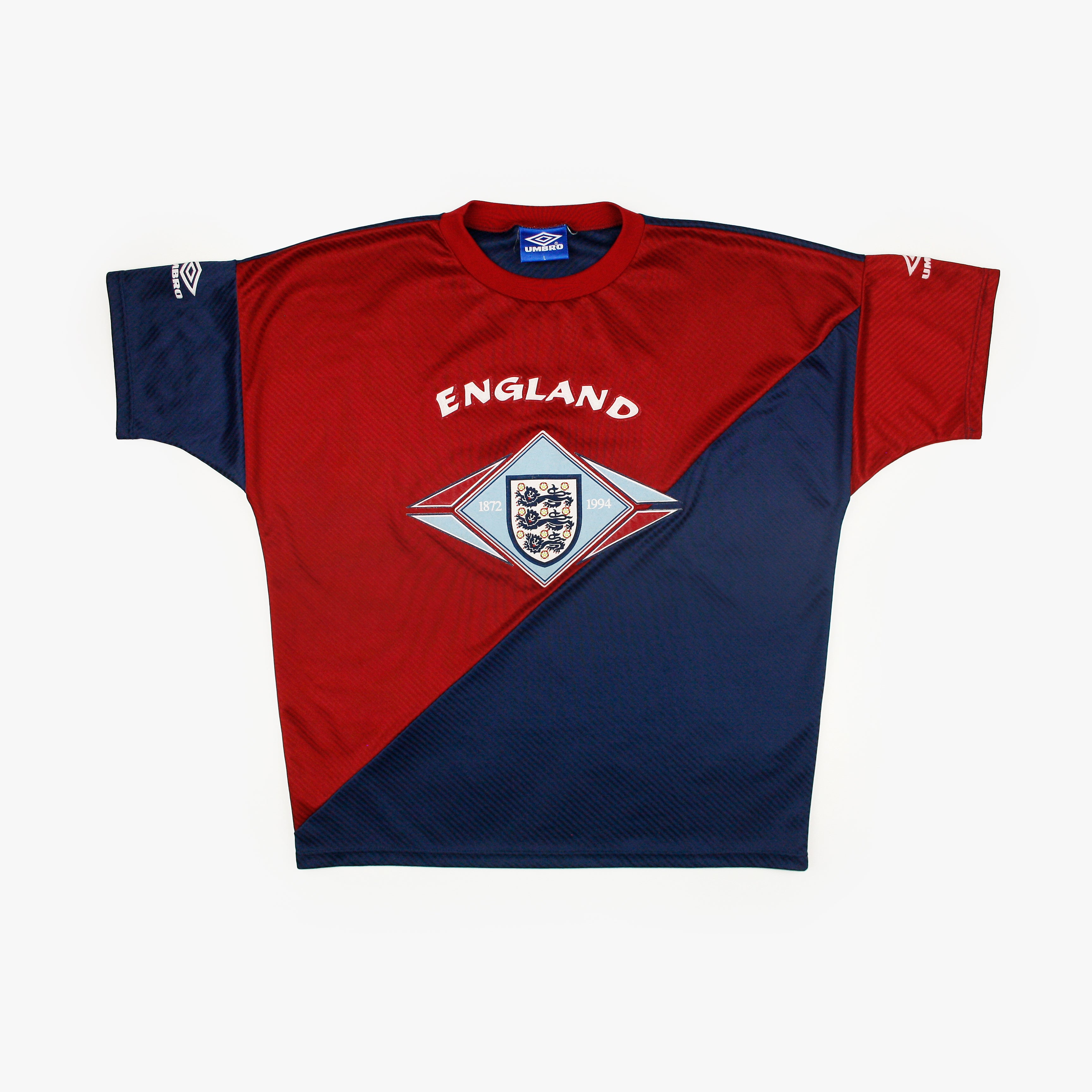 Maillot Angleterre Platt Match Worn 1994 – Umbro, Taille Unique, Certificat D'Authenticité Inclus