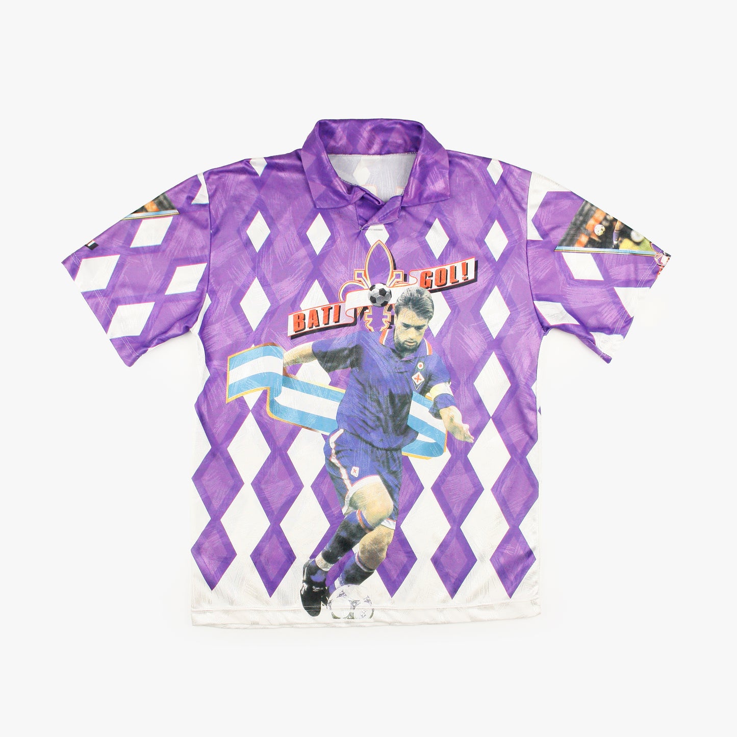 Fiorentina 90s • Camiseta Bootleg • XL (L) • Batistuta #9
