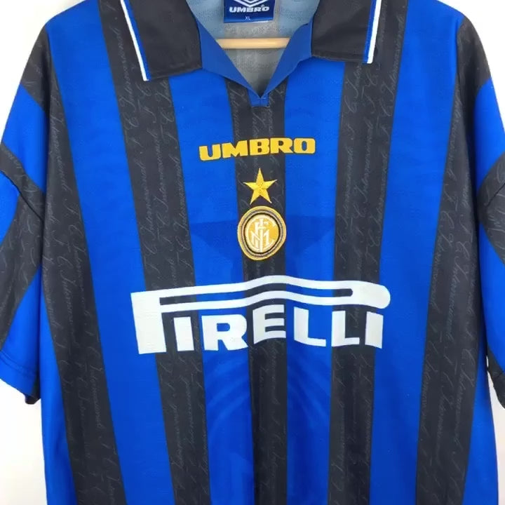 【極美品】 96-97 Umbro Inter Milan  Shirt Inter Milan 96/97 • Home Shirt • XL – Real Vintage Football